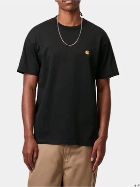 Carhartt Men’s Black Chase T Shirt Short Sleeve 100% Cotton Size M